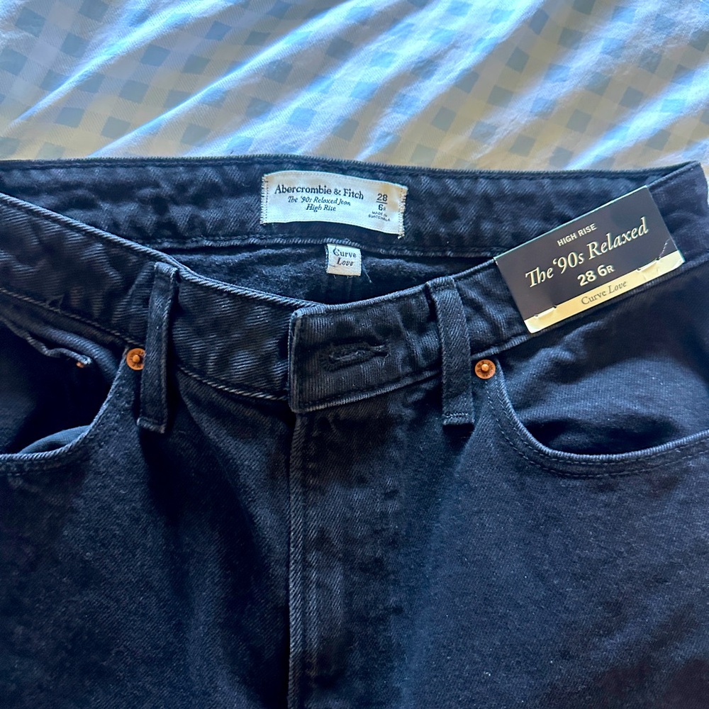 NWT abercrombie black jeans 6R